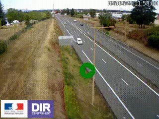 <h2>Webcam à Mably, à proximité de Roanne en direction de Moulins sur la N7</h2>