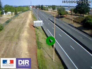 Webcam à Mably, à proximité de Roanne en direction de Moulins sur la N7