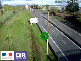 <h2>Webcam à Mably, à proximité de Roanne en direction de Moulins sur la N7</h2>