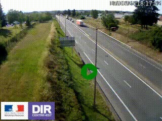 Webcam à Mably, à proximité de Roanne en direction de Moulins sur la N7