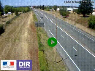 Webcam à Mably, à proximité de Roanne en direction de Moulins sur la N7