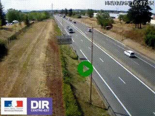 Webcam à Mably, à proximité de Roanne en direction de Moulins sur la N7
