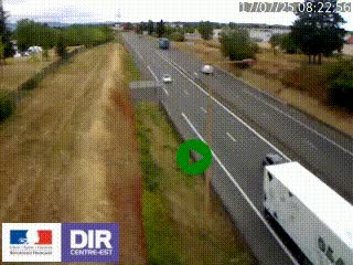 Webcam à Mably, à proximité de Roanne en direction de Moulins sur la N7