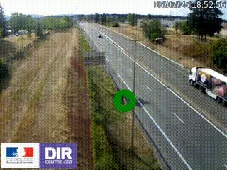 Webcam à Mably, à proximité de Roanne en direction de Moulins sur la N7