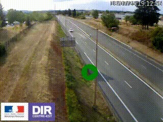 Webcam à Mably, à proximité de Roanne en direction de Moulins sur la N7