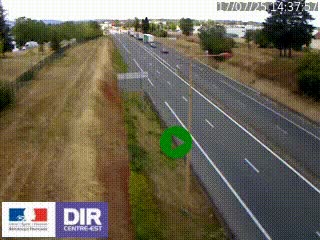Webcam à Mably, à proximité de Roanne en direction de Moulins sur la N7