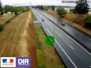 Webcam à Mably, à proximité de Roanne en direction de Moulins sur la N7