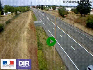 Webcam à Mably, à proximité de Roanne en direction de Moulins sur la N7
