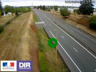 Webcam à Mably, à proximité de Roanne en direction de Moulins sur la N7