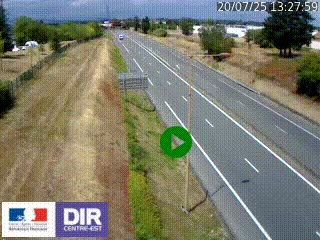 Webcam à Mably, à proximité de Roanne en direction de Moulins sur la N7