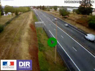 Webcam à Mably, à proximité de Roanne en direction de Moulins sur la N7