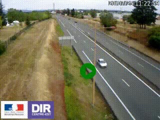 Webcam à Mably, à proximité de Roanne en direction de Moulins sur la N7