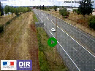 Webcam à Mably, à proximité de Roanne en direction de Moulins sur la N7