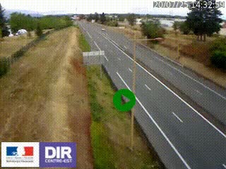Webcam à Mably, à proximité de Roanne en direction de Moulins sur la N7