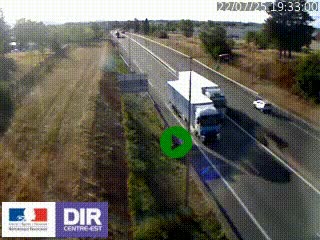 Webcam à Mably, à proximité de Roanne en direction de Moulins sur la N7