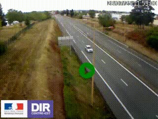 Webcam à Mably, à proximité de Roanne en direction de Moulins sur la N7