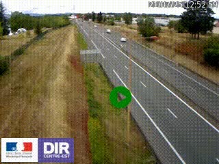 Webcam à Mably, à proximité de Roanne en direction de Moulins sur la N7