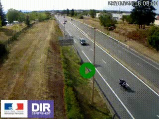Webcam à Mably, à proximité de Roanne en direction de Moulins sur la N7