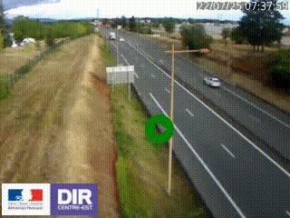 Webcam à Mably, à proximité de Roanne en direction de Moulins sur la N7
