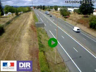 Webcam à Mably, à proximité de Roanne en direction de Moulins sur la N7