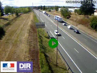 Webcam à Mably, à proximité de Roanne en direction de Moulins sur la N7