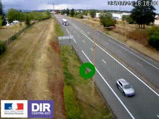 Webcam à Mably, à proximité de Roanne en direction de Moulins sur la N7