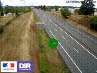 Webcam à Mably, à proximité de Roanne en direction de Moulins sur la N7