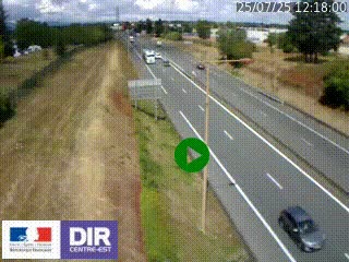 Webcam à Mably, à proximité de Roanne en direction de Moulins sur la N7