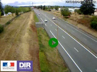 Webcam à Mably, à proximité de Roanne en direction de Moulins sur la N7