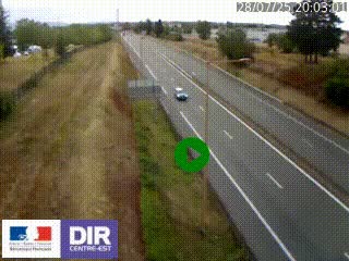 Webcam à Mably, à proximité de Roanne en direction de Moulins sur la N7