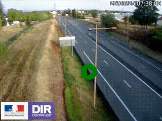 Webcam à Mably, à proximité de Roanne en direction de Moulins sur la N7