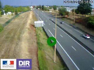 Webcam à Mably, à proximité de Roanne en direction de Moulins sur la N7