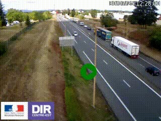 Webcam à Mably, à proximité de Roanne en direction de Moulins sur la N7
