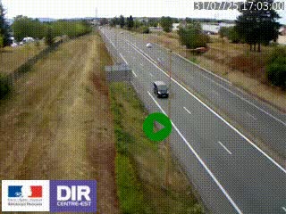 Webcam à Mably, à proximité de Roanne en direction de Moulins sur la N7