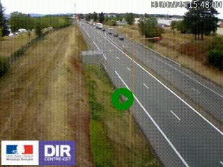 Webcam à Mably, à proximité de Roanne en direction de Moulins sur la N7
