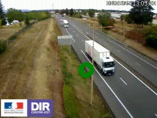 Webcam à Mably, à proximité de Roanne en direction de Moulins sur la N7