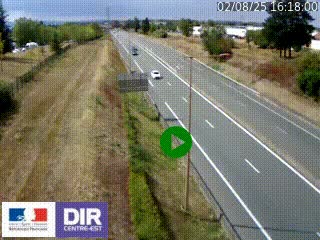 Webcam à Mably, à proximité de Roanne en direction de Moulins sur la N7