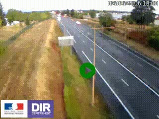 Webcam à Mably, à proximité de Roanne en direction de Moulins sur la N7