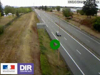 Webcam à Mably, à proximité de Roanne en direction de Moulins sur la N7