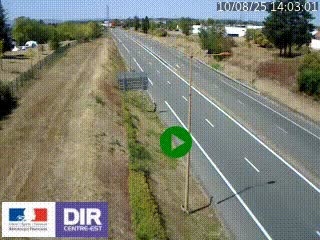 Webcam à Mably, à proximité de Roanne en direction de Moulins sur la N7