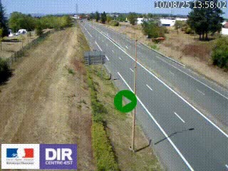 Webcam à Mably, à proximité de Roanne en direction de Moulins sur la N7