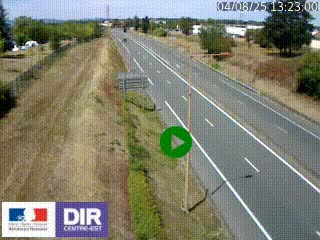 Webcam à Mably, à proximité de Roanne en direction de Moulins sur la N7