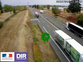 Webcam à Mably, à proximité de Roanne en direction de Moulins sur la N7