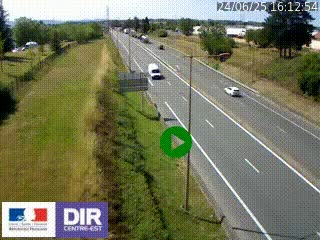 <h2>Webcam à Mably, à proximité de Roanne en direction de Moulins sur la N7</h2>