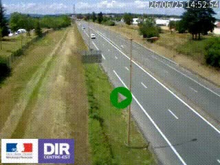 <h2>Webcam à Mably, à proximité de Roanne en direction de Moulins sur la N7</h2>