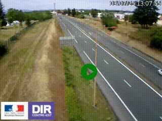<h2>Webcam à Mably, à proximité de Roanne en direction de Moulins sur la N7</h2>
