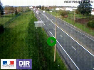 Webcam à Mably, à proximité de Roanne en direction de Moulins sur la N7