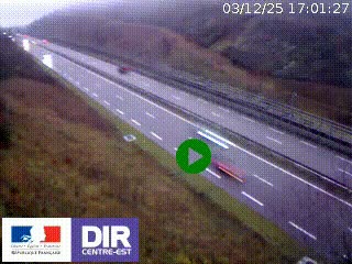 <h2>Webcam au niveau du col de Bois Clair à hauteur de Cluny sur la N79. Vue orientée vers Mâcon</h2>