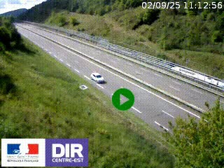 <h2>Webcam au niveau du col de Bois Clair à hauteur de Cluny sur la N79. Vue orientée vers Mâcon</h2>