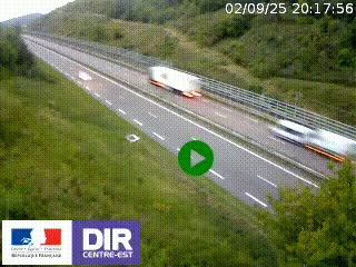 <h2>Webcam au niveau du col de Bois Clair à hauteur de Cluny sur la N79. Vue orientée vers Mâcon</h2>